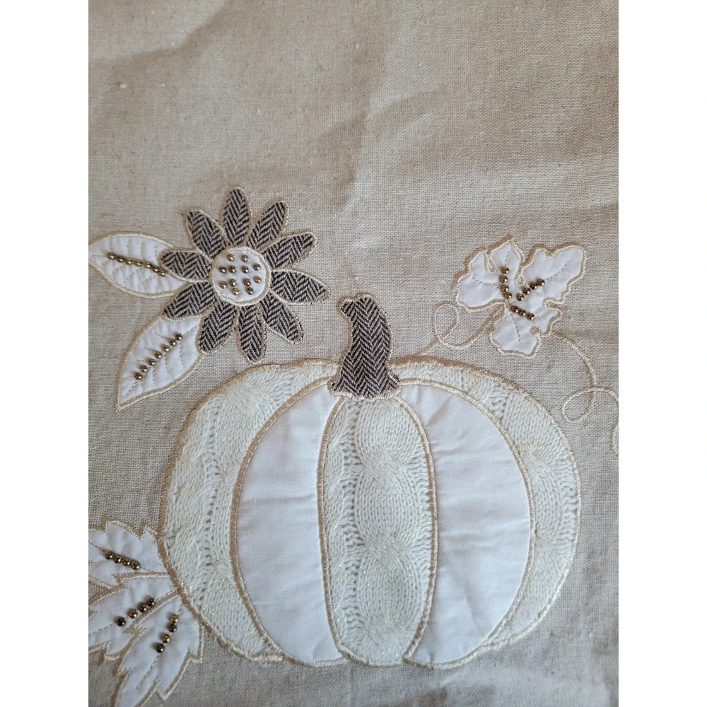 Fall pumpkin table runner sunflower cloth farm home decor flower Halloween‎